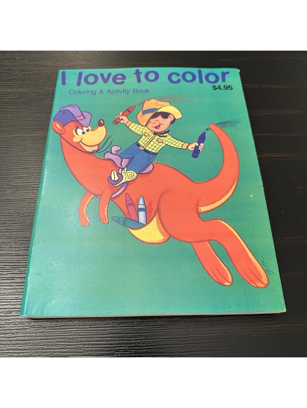 Vintage 1989 I Love To Color Cowboy Coloring & Activity Book NOS Landoll Inc